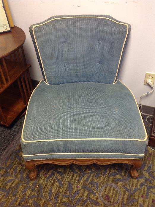 Mid-Century Armless Upholstered Chair
