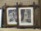 Antique frame black and white photos