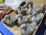 Metal covered ducks
