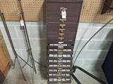 File cabinet filled with watch crystas
