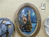 Antique reverse oval painting