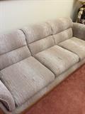 3 seater couch, beige fabric