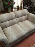Beige fabric love seat to match couch