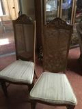 2 of the 6 high back caine chairs