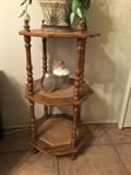 3 tier wicker stand