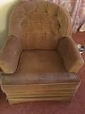 Swivel beige rocker