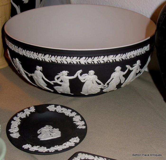 Another Rare Large Wedgwood black/white Bowl Jasperware...Dancing Hours