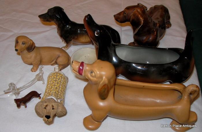 Weller Pottery, and more " Wiener Dogs"....Daschunds
