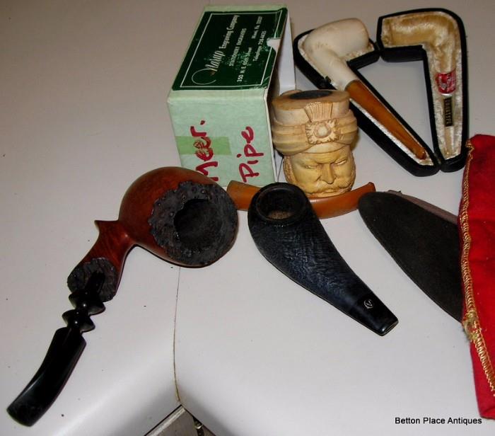Old Pipes including Meerschaum and CDanish Pipo....