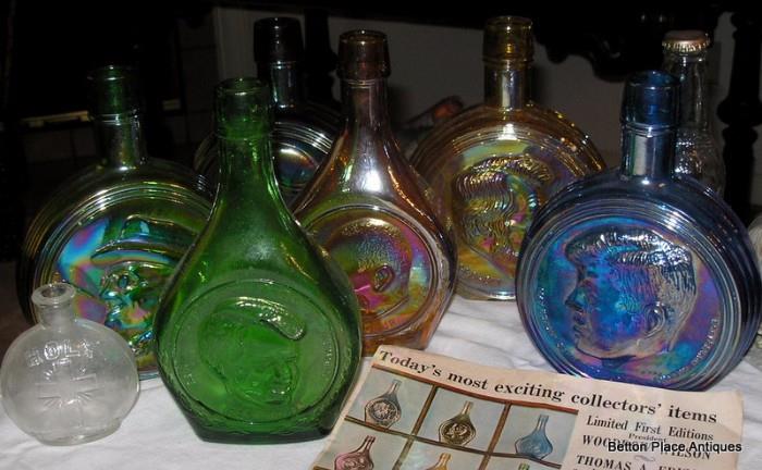 Collection of Commemorative  Bottles, Kennedy, Eisenhower, Lincoln, and Martin Luther King