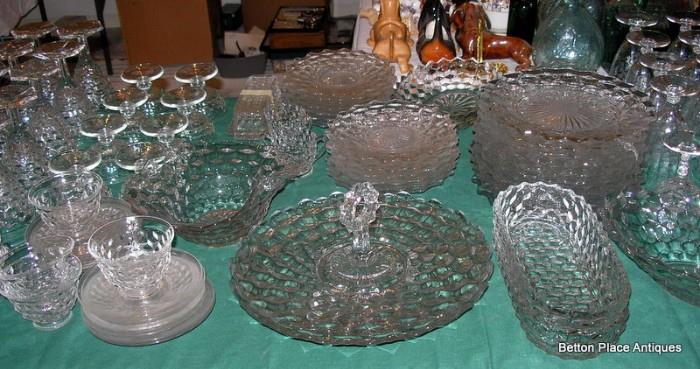 Collection of Fostoria American Glassware....a lot of it...