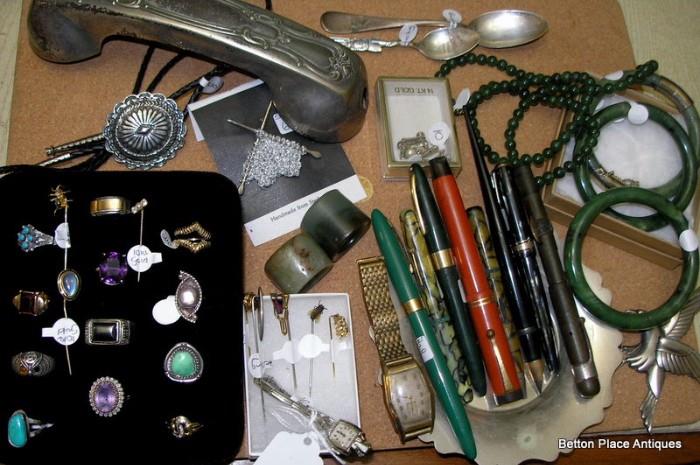 Gold, Sterling, Jade Bangles, Fountain Pens,Jade thumb rings for Archery...and more...