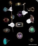 Gold and Sterling rings