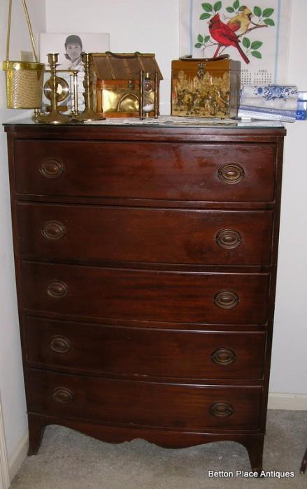 Chest Drawers Duncan Phyfe Style Mahogany