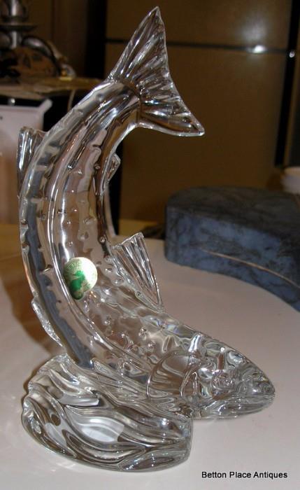 Waterford Salmon Fish Crystal with box