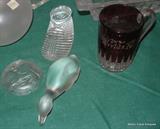 Baccarat Duck, Waterford Shoe, Worlds Fair 1893 Ruby Cup and Lalique Lid