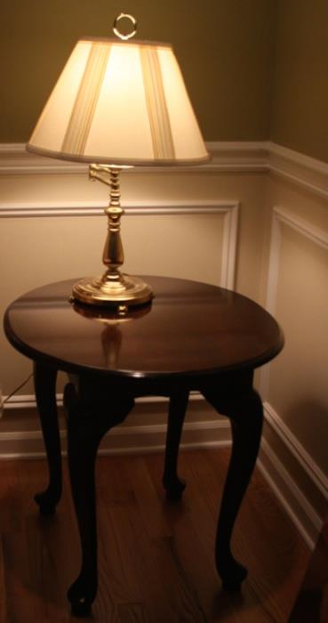 End table with lamp.