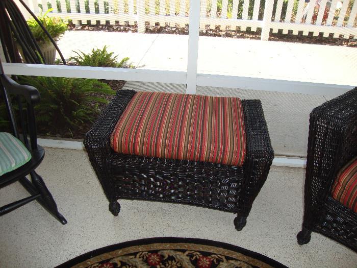 Ottoman sold with 2 chair set