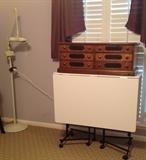 Craft Table, Spool Cabinet