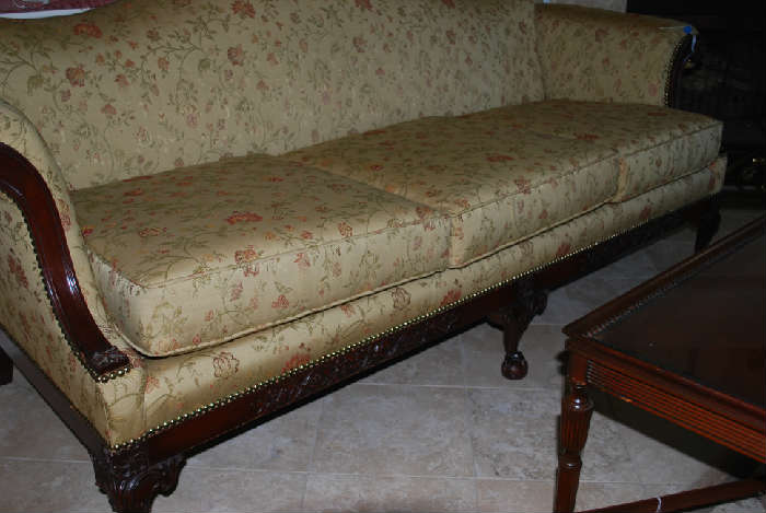 carved chippendale sofa