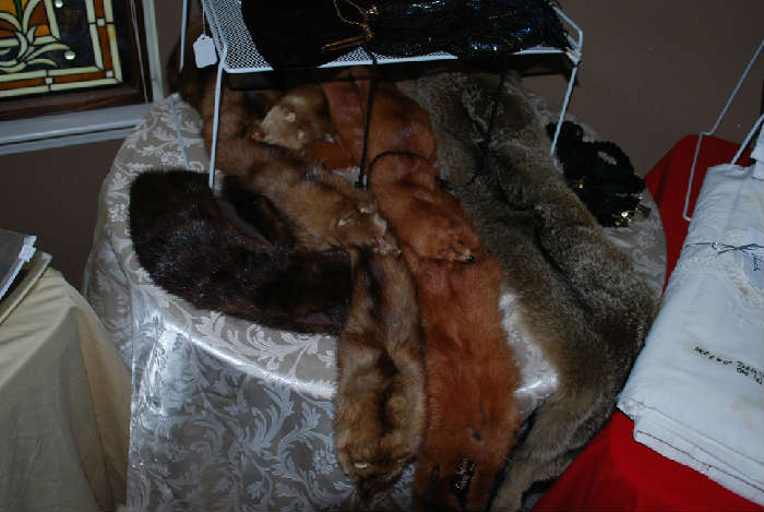 animal fur pieces pelts