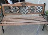 cast iron wood bench