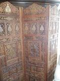 teak 4 panel room divider