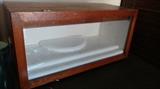 Hand crafted display case with interior lighting