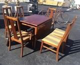 circa 1950's Mid-century Modern Dinning set in walnut