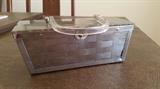 Vintage metal purse lucite handle
