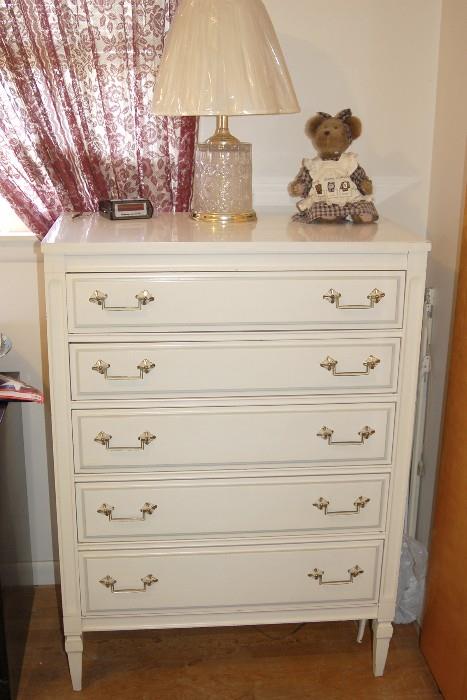 Tall white dresser (long dresser with mirror to match)