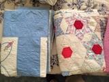 Very Good blue quilt $100