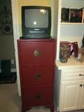 file cabinet, 21" Vizio HD TV