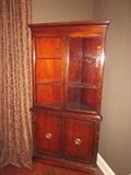 mahogany corner cabinet