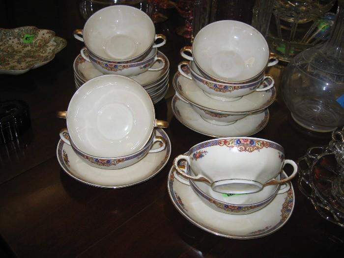 Bullion cups and saucers.