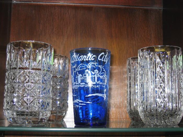 Two Atlantic City souvenir glasses 