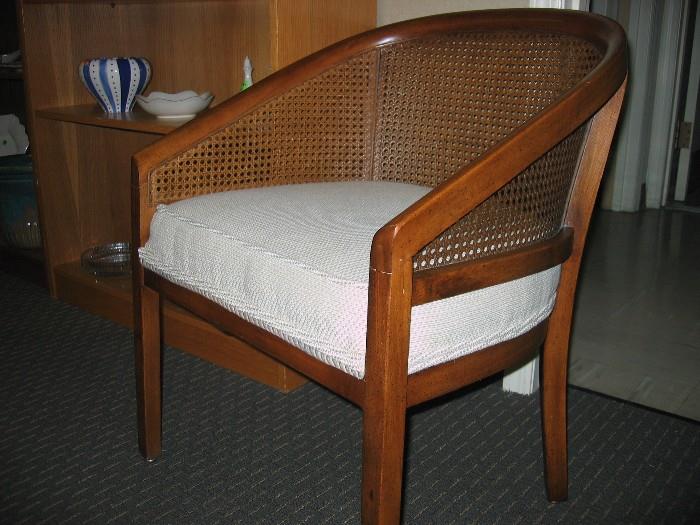 Mid-century caned chair.  Put on the floor this week.