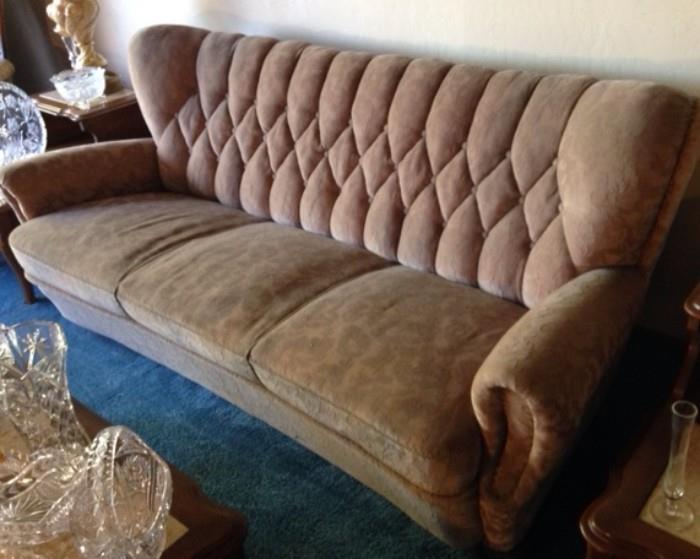 TUFTED BUTTON SOFA. MINT CONDITION