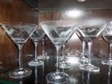 "QUEEN LACE" HAND BLOWN AND ETCHED GLASSWARE WITH WILDLIFE ETCHINGS. THEY RETAIL FOR $140.00 PER GLASS. 