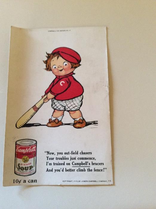Campbell Kid series No. 3 - Vintage 1913 - He is a baseball player!!!!