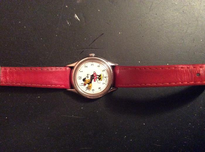 Lorus Minnie Mouse watch with original strap - she is still ticking