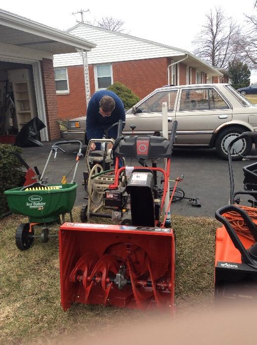 Briggs and Stratton snow blower and John