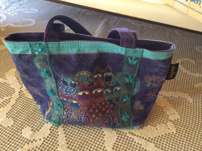 Laurel Burch tote Feline Friends with jewels   New with tags