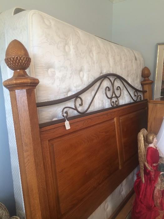 King bed has matching dresser and nightstands