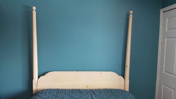 Pine poster bed - $150  Queen
