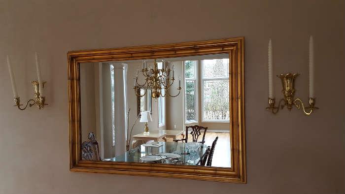 Gold framed mirror   $60
