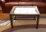 Vintage End Table with Reproduction of 18th Century Italian Gameboard ("Pluck the Owl") on Top