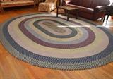 Very Large Oval Primitive Braided Rag Rug