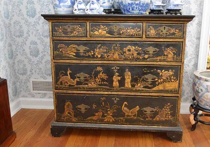 Vintage Chinoiserie Chest of Drawers