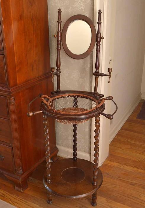 Vintage Wash Basin Stand with Mirror